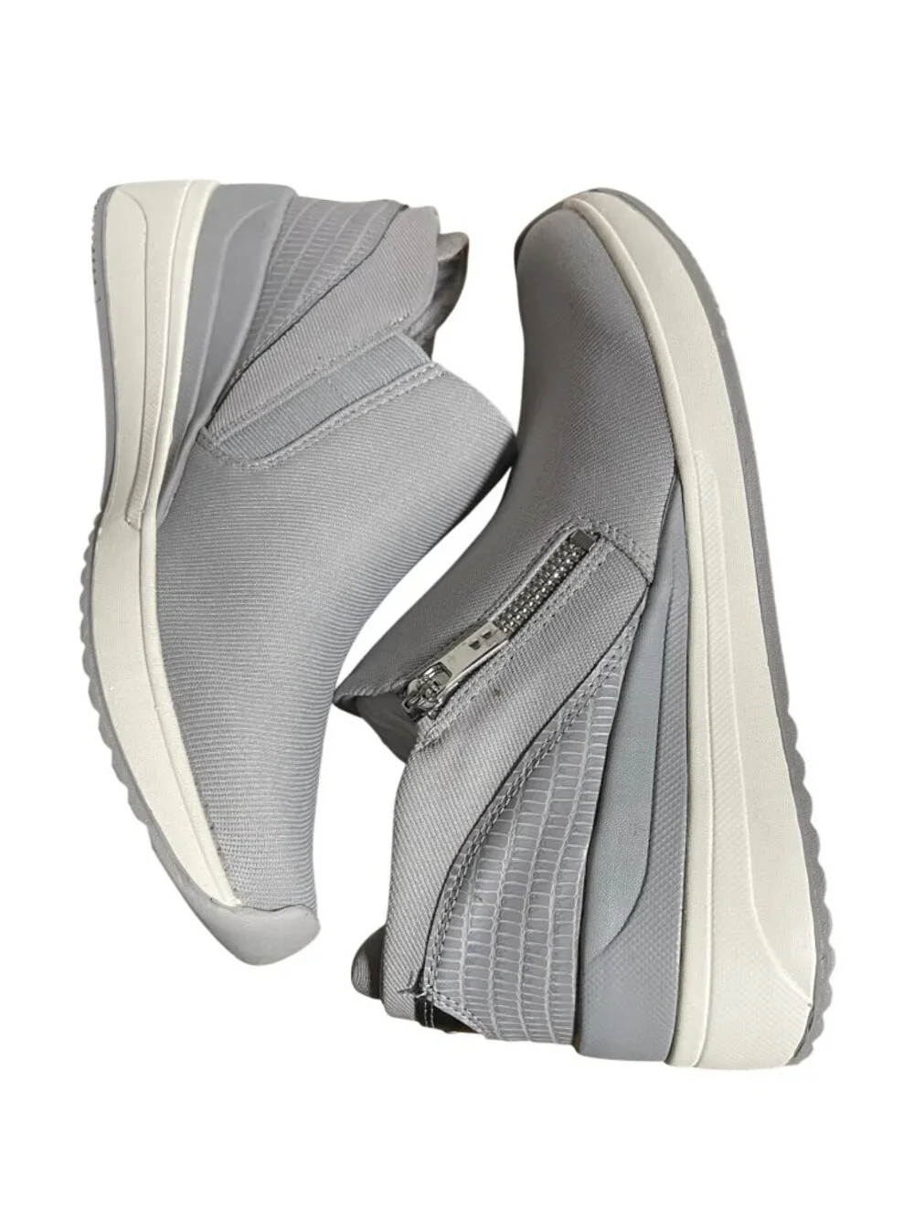 Ryka Guinevere Sneaker Booties in Paloma Gray Womens Size 8.5 Athleisure Casual